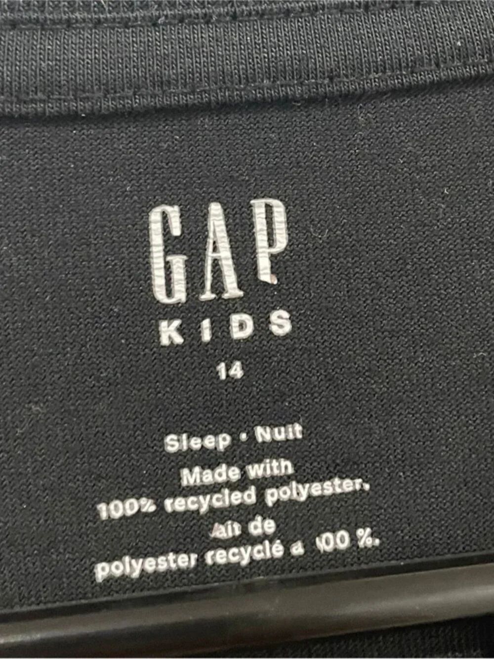 GAP Kids “Shine Like The Stars” Cat Graphic Sweatshirt Black Size 14